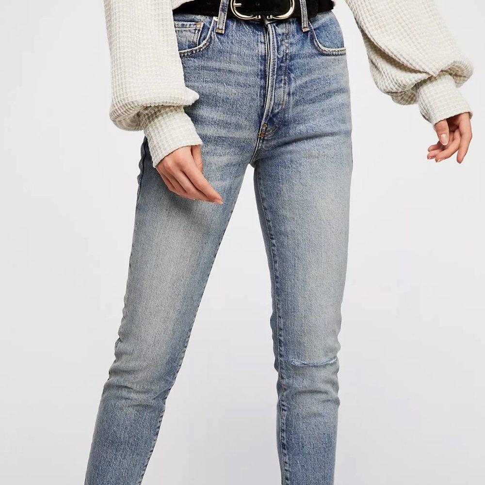 FREE PEOPLE We The Free Mid-Wash Jeans